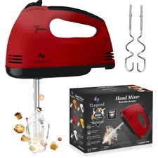 Hand Mixer Electric Handheld – 7 Speed Ultra Power Electric Mixer Handheld (Red)