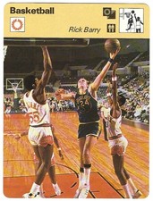 1977 Italian Basketball Rick Barry Sportscaster Card Warriors HOF 03 005 04-15