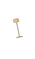 SSWBasics Regular 1 inch Orange Tagging Fasteners - 5,000 per carton