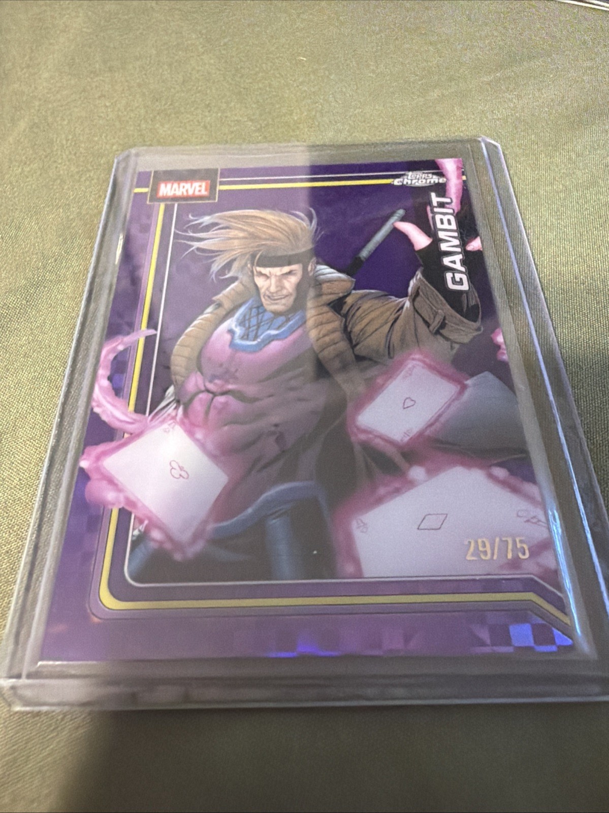 Topps 2026 Topps Chrome Marvel Gambit #039 Parallel Purple X-Fractor /75