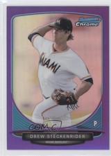 2013 Bowman Chrome Prospects Purple Refractor /199 Drew Steckenrider #BCP183 8q4