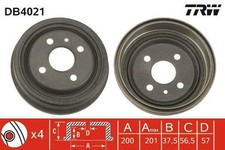 2x TRW DB4021 Bremstrommeln Hinten für OPEL Astra F CC (T92) OPEL