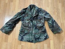 Vintage US Army M65 Field Jacket Men s Small Short Woodland Camo Weather 80s