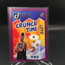 Jewell Loyd 2025 Donruss WNBA Crunch Time Press Proof Purple 2 Las Vegas Aces