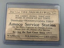 Vintage Amoco Service Station Ft Pierce Florida Clean Rest Rooms Gas Oil Card