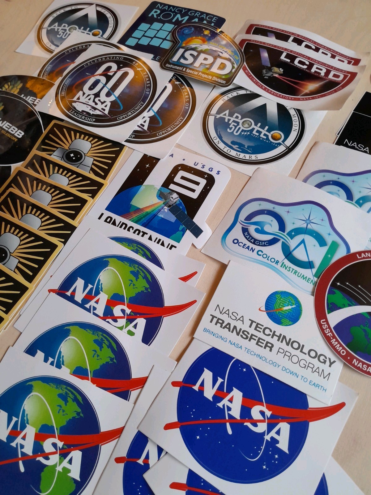Rare Large Collection Of NASA Mission Stickers Space