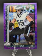 2025 Topps Chrome Lane Johnson Eagles Purple Wave 49/75