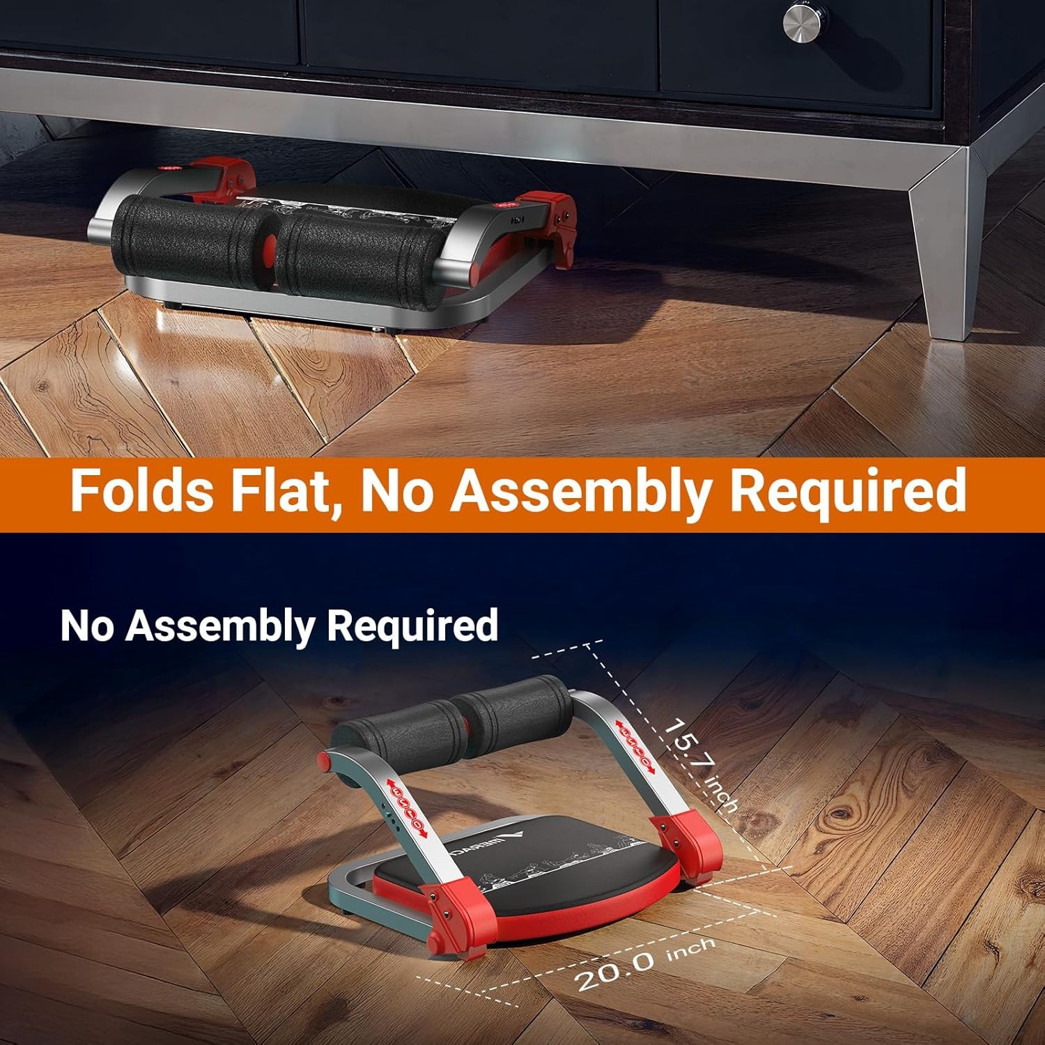 Ab Machine, Sit Up Equipment, 3 Resistance Levels, Rebound for Core Workout