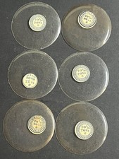 LOT OF 6 GLASS POCKET WATCH CRYSTALS SIZE 20 REPLACEMENT PARTS