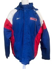 Vintage Reebok NFL Pro Line New York Giants Puffer Jacket Large Quilt Lined Y2K