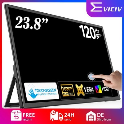 EVICIV 23,8 Zoll Tragbarer Gaming Monitore 1920*1080 120Hz Freistehend Display A