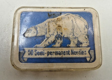 VINTAGE GERMAN SEMI PERMANENT GRAMOPHONE NEEDLES TIN WITH NEEDLES