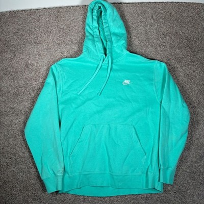 Nike Sportswear Club Fleece Hoodie Teal Green Mens Large BV2654-369