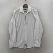 DKNY Dress Shirt Mens Medium 15-15.5 32/33 Wrinkle Resistant Eight-Way Stretch