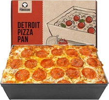 Chef Pomodoro Authentic Deep Dish Pizza Pan, Detroit Style Pizza Pan 8 X 10 Inch