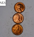1950-S+1950-D+1954-D Lincoln Wheat Penny Cent Lot/Set ~ Gem BU Red ~ ZWL16