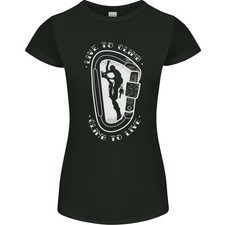 Camiseta Live to Climb Escaladora en Rocas Mujer Corte Pequeño