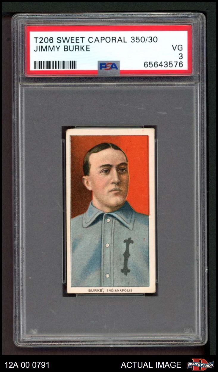1909 T206 Jimmy Burke American Association - Indianapolis PSA 3 - VG