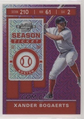 2020 Chronicles Contenders Optic Purple Mojo Prizm 42/75 Xander Bogaerts #29 2l4