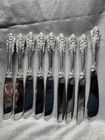 Sterling "Grande Baroque" Wallace Co. Set of 9 Butter Knives - No Mono