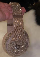 Champagne Gold Rhinestoned Headphones  Studio Pro Beats by Dr.Dre