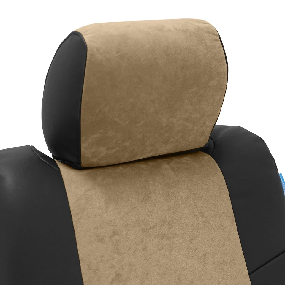 For Mercury Villager 93-96 Ultisuede 1st Row Black & Beige Custom Seat Covers Foto 2 de 4