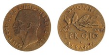 Albania 0.10 Lek, 1940-1941, KM #28, VF-Very Fine
