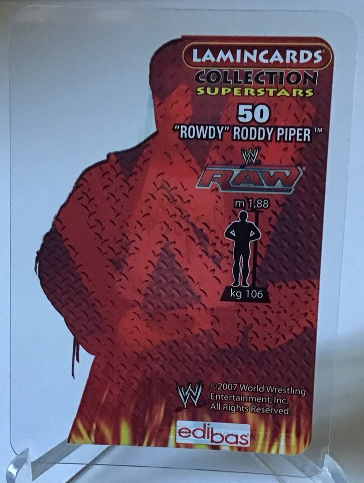 Rowdy Roddy Piper wwe Euro Lamincards 2007 Card 🔥🔥 - Image 2 of 2