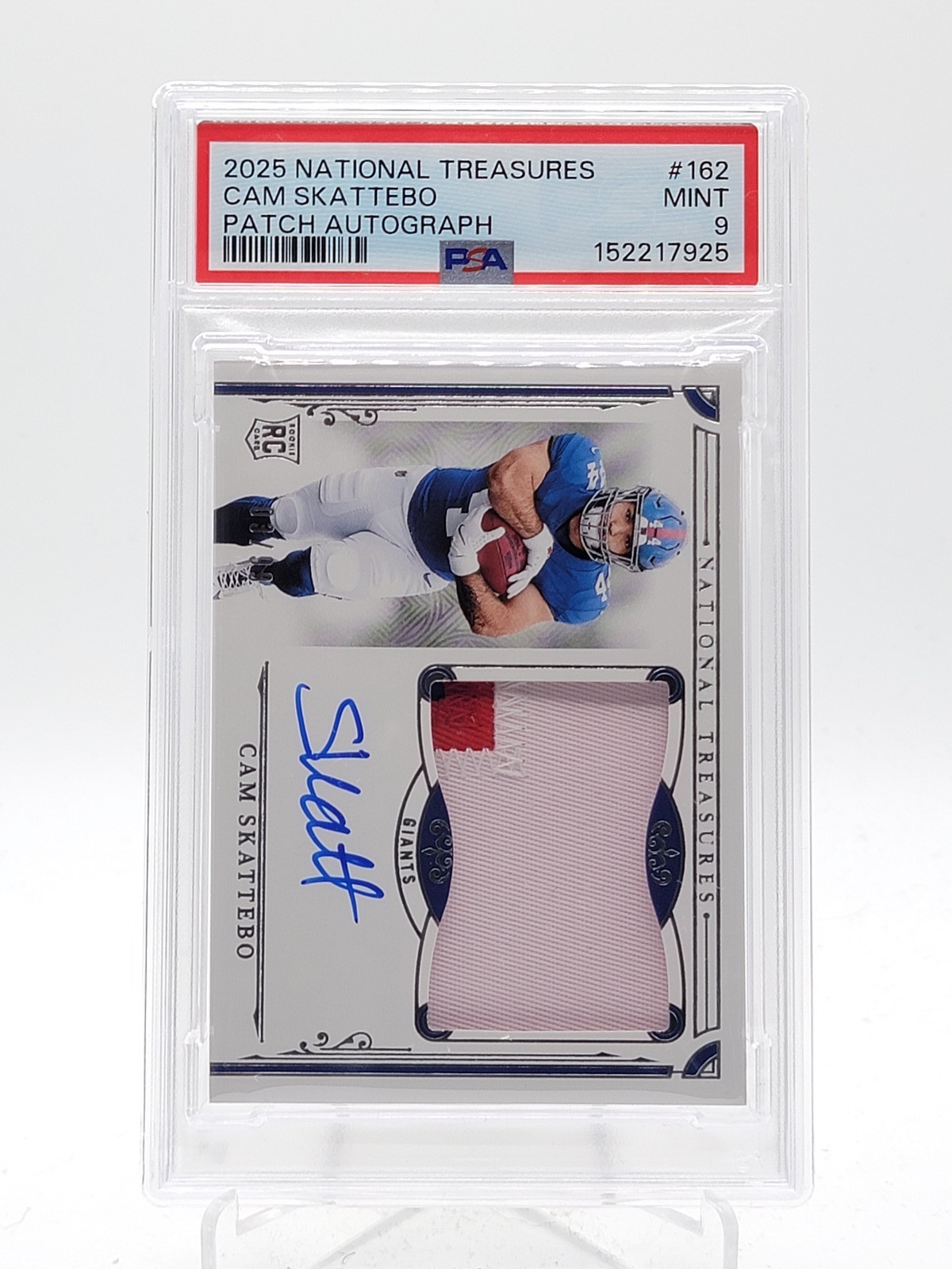 Cam Skattebo Panini National Treasures #162 Patch Autograph