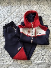 FILA Men's Navy Multi Colorblock Lance Tech Tracksuit Size Small