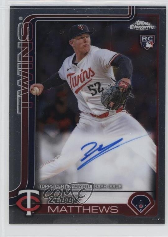 2025 Topps Chrome Rookie Auto Zebby Matthews #RA-ZM Auto 0v33