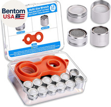Kitchen Faucet Aerator Replacement, Anti-Splash with Multi-Size Wrench, 10 Pack