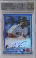 2015 Topps Chrome Rookie Blue Refractor /150 Rusney Castillo BGS 9 MINT Auto 2e6