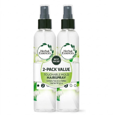 2 pk Herbal Essences Touchable Hold Hairspray, 8 oz.