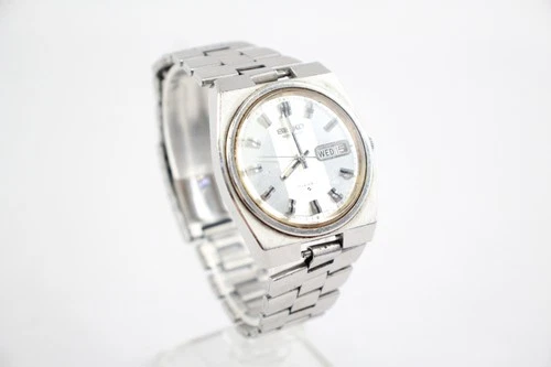 Vintage Seiko 5 Striped Dial Automatic Watch Ref 6309-7050 Working