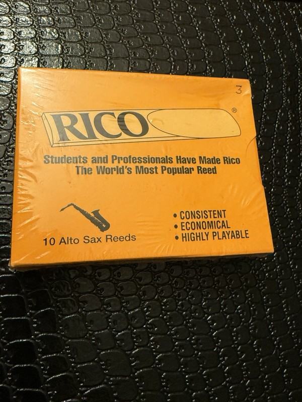 Rico Alto Saxophone Reeds - Strength 3 - Unopened  Orange Box Of 10