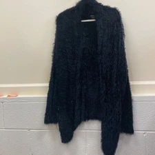 AS by DF Small fuzzy open front cardigan sweater jacket