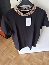 Calvin Klein Damen T-Shirt, Größe S Schwarz