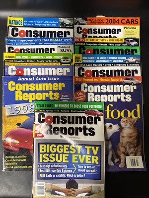 #ad Consumer Reports Magazines Lot Of 9 199820012003 $23.00