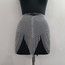 Medieval Aluminum Chainmail Skirt Lightweight Butted Rings Ren Faire LARP Armor