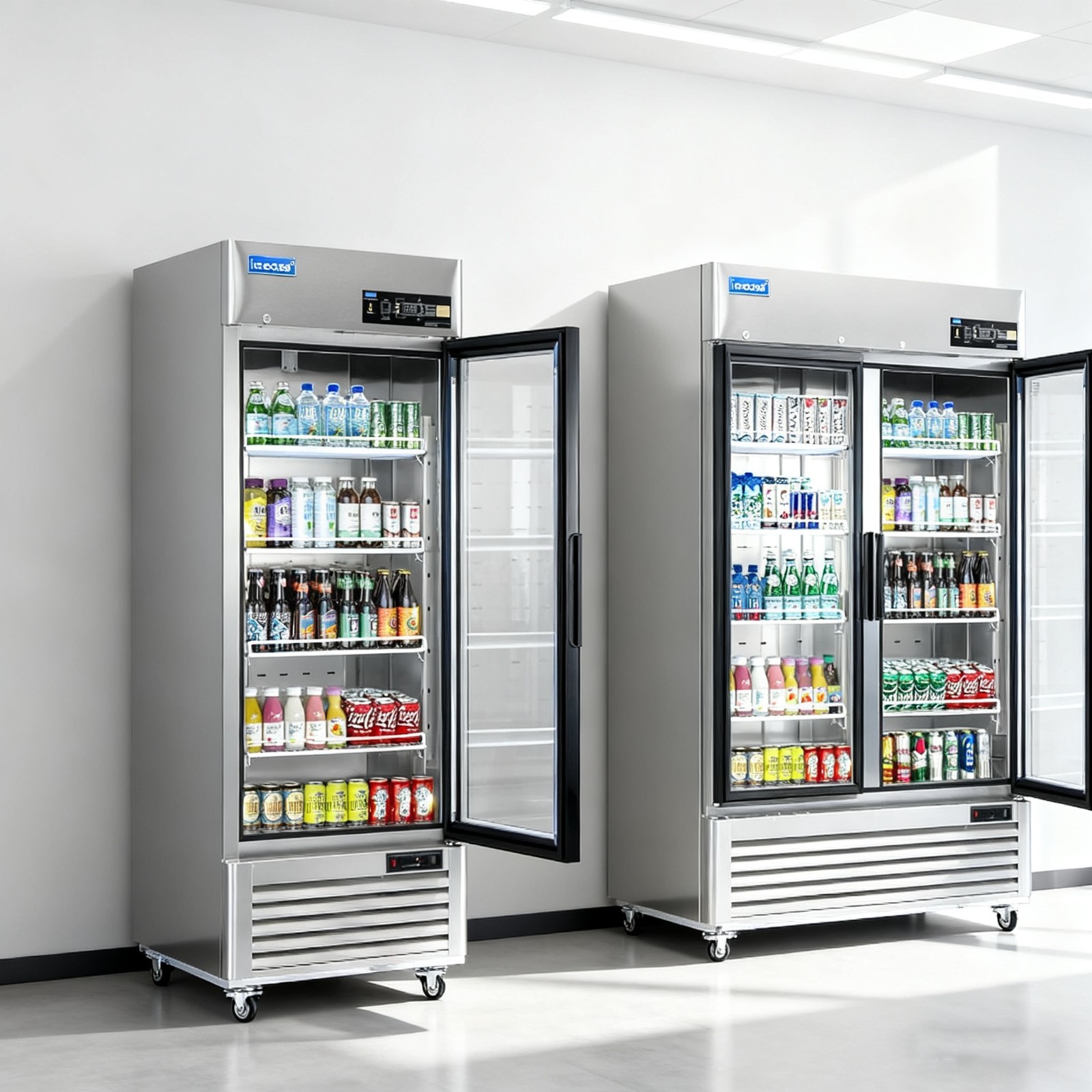 Stainless Steel Commercial Refrigerator  One Glass Door 27' 