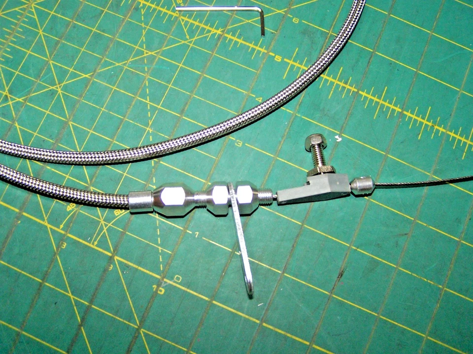 Cable de transmisión Kick Down para 700R GM Chevy Olds Buick SS línea trenzada Foto 3 de 4