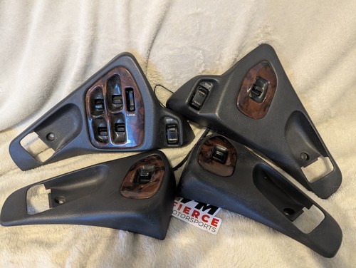 1995 - 1999 Subaru Legacy Woodgrain Door Switch Set W/Bezels and Master Switch