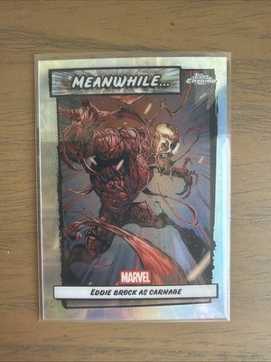 2026 Topps Chrome Marvel MEANWHILE Eddie Brock as Carnage #MW-03 Insert SP