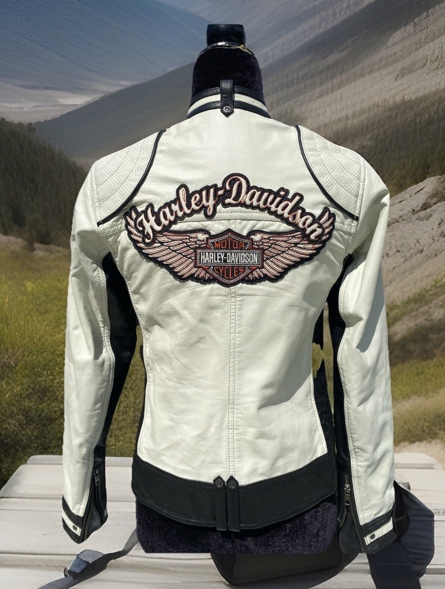 ジャケット・アウター Harley Davidson White Leather Jacket Harley Davidson Womens White Leather Jacket | eBay