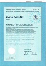 Bank Leu AG  5er-OS 1986