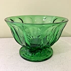 Anchor Hocking Emerald Green Glass Fairfield Footed Bowl Candy Dish Sundae
