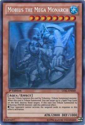 Yugioh! HP Mobius the Mega Monarch - LVAL-EN040 - Ghost Rare - 1st Edition Heavi