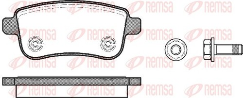 REMSA 1387.00 Bremsbelagsatz, Scheibenbremse für RENAULT - Bild 2 von 3