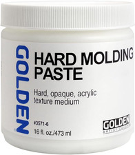 GOLDEN Hard Molding Paste, 16 Fl. Oz. Jar, Professional Acrylic Paste Medium, Se
